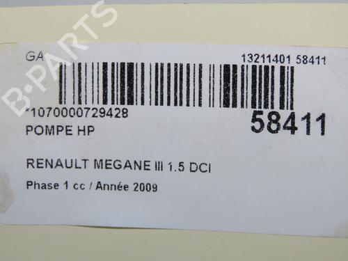 Injection pump RENAULT MEGANE III Hatchback (BZ0/1_, B3_) 1.5 dCi | BP37650715M78  - Image 9