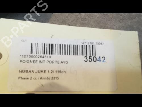 Used Front left interior door handle NISSAN JUKE (F15) 1.2 DIG-T (115 hp) 9611933