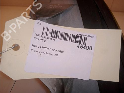 Right headlight KIA CARNIVAL II (GQ) 2.9 CRDi | BP14951996C29 