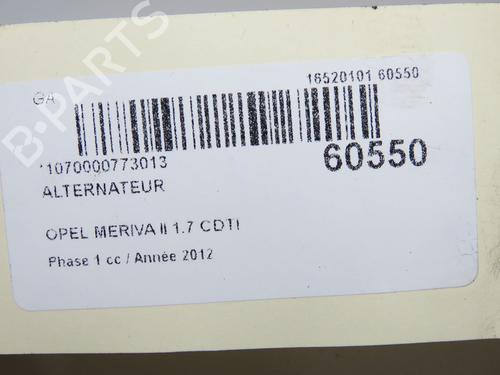 Alternator OPEL MERIVA B MPV (S10) 1.7 CDTI (75) | BP40205483M7 - Image 9