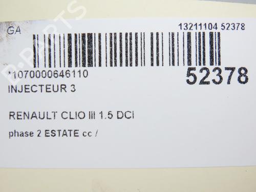 Used Injector Injector RENAULT CLIO IV Grandtour (KH_) 1.5 dCi 75 (75 hp) 28966909 28966909