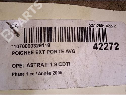 Front left exterior door handle OPEL ASTRA H (A04) 1.9 CDTI 16V (L48) | BP9619028C128 
