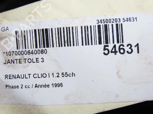 Used Rim RENAULT CLIO I (B/C57_, 5/357_) 1.2 (B/C/S577) (54 hp) 32179148