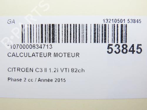 Used Engine control unit (ECU) CITROËN C3 II (SC_) 1.2 VTi 82 (82 hp) 27168852