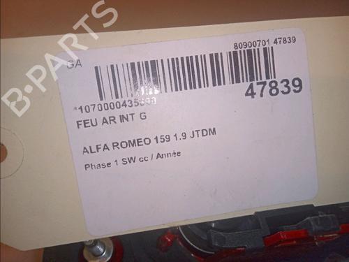 Used Left tailgate light ALFA ROMEO 159 Sportwagon (939_) 1.9 JTDM 16V (939BXC1B, 939BXC12) (150 hp) 14996364