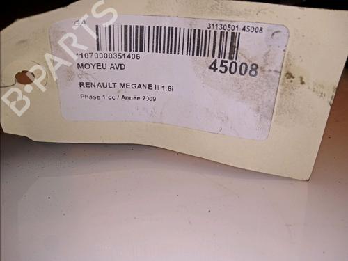 Left front steering knuckle RENAULT MEGANE III Hatchback (BZ0/1_, B3_) 1.6 16V Hi-Flex (BZ03) | BP14875745M25 