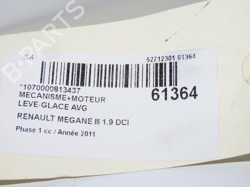 Used Front left window mechanism Front left window mechanism RENAULT MEGANE III Hatchback (BZ0/1_, B3_) 1.9 dCi (BZ0N, BZ0J) (131 hp) 39893921 39893921
