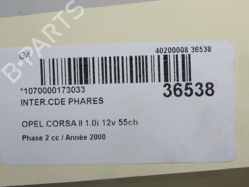 Used Headlight switch Headlight switch OPEL CORSA B (S93) 1.0 i 12V (F08, F68, M68) (54 hp) 9602118 9602118