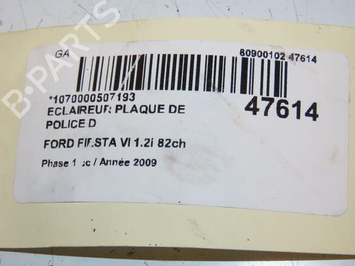 Used Licence plate light FORD FIESTA VI (CB1, CCN) 1.25 (82 hp) 23177816