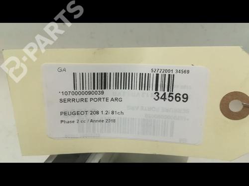 Rear left lock PEUGEOT 208 I (CA_, CC_) 1.2 VTi 68 / PureTech 68 | BP9597609C100 