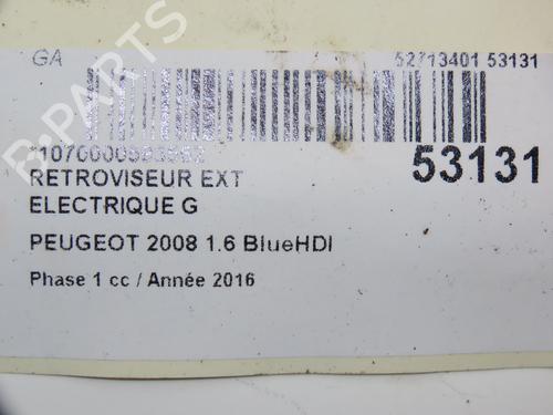 Left mirror PEUGEOT 2008 I (CU_) 1.6 BlueHDi 100 | BP28831462C26 