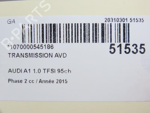 Right front driveshaft AUDI A1 Sportback (8XA, 8XF) 1.0 TFSI | BP22524594M39 