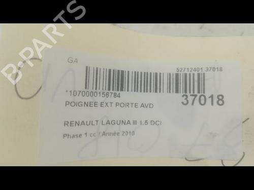 Front right exterior door handle RENAULT LAGUNA III (BT0/1) 1.5 dCi (BT00, BT0A, BT0T, BT1J) | BP23175836C129 