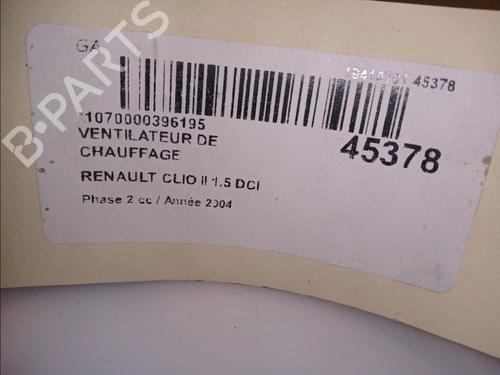 Used Heater blower motor RENAULT CLIO II (BB_, CB_) 1.5 dCi (B/CB08) (82 hp) 11131422