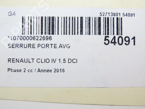 Used Front left lock RENAULT CLIO IV (BH_) 1.5 dCi 75 (75 hp) 28831696