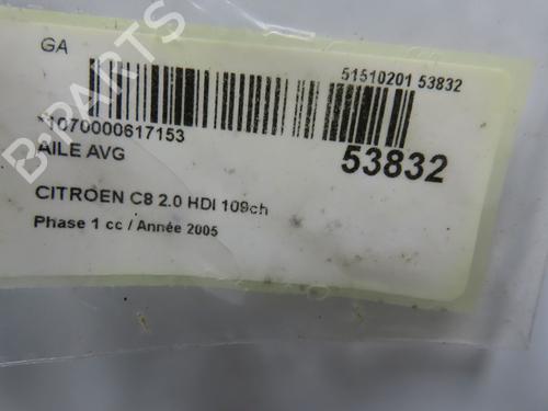 Forskærm venstre CITROËN C8 (EA_, EB_) 2.0 HDi | BP36246690C41 - Image 6
