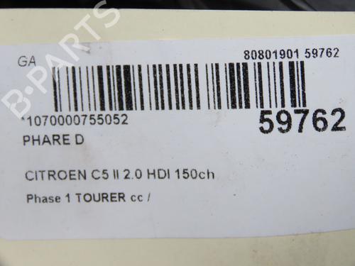Right headlight CITROËN C5 III Break (RW_) 2.0 HDi 150 / BlueHDi 150 (RWRHEJ, RWRHE8) | BP36545224C29  - Image 6