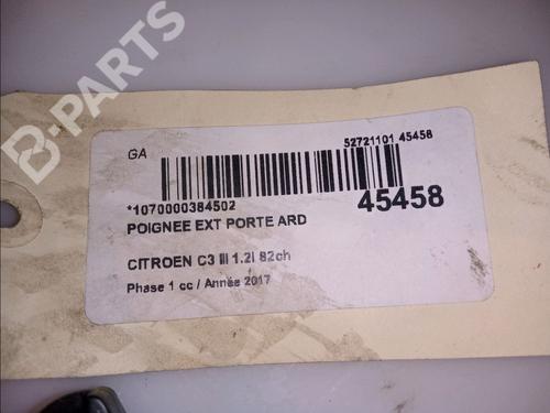 Rear right exterior door handle CITROËN C3 III (SX) 1.2 VTi 82 | BP11103218C130 