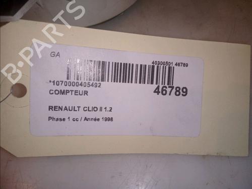 Instrument cluster RENAULT CLIO II (BB_, CB_) 1.2 (BB0A, BB0F, BB10, BB1K, BB28, BB2D, BB2H, CB0A,... | BP14996286C47 
