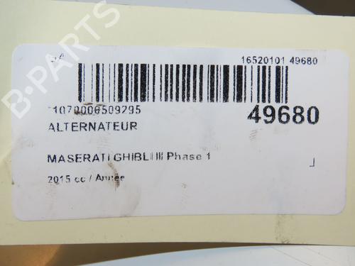 Used Alternator Alternator MASERATI GHIBLI III (M157) 3.0 D (275 hp) 17051475 17051475