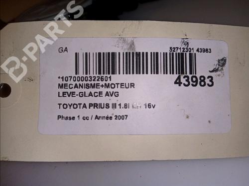 Front left window mechanism TOYOTA PRIUS Liftback (_W2_) 1.5 Hybrid (NHW20_, NHW20R) | BP11102223C22 