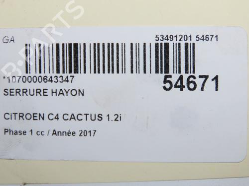 Tailgate lock CITROËN C4 CACTUS 1.2 THP 110 | BP33893152C101  - Image 5