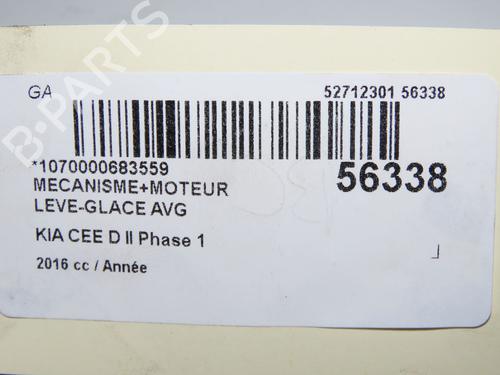 Front left window mechanism KIA CEE'D (JD) 1.0 T-GDI | BP32457531C22