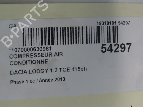 AC-Kompressor DACIA LODGY (JS_) 1.2 TCe (JSAY, JSM0) (115 hp) 28967177
