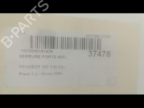 Used Front left lock PEUGEOT 107 (PM_, PN_) 1.0 (68 hp) 9601301