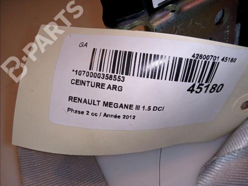 Rear left belt tensioner RENAULT MEGANE III Hatchback (BZ0/1_, B3_) 1.5 dCi (BZ09, BZ0D, BZ1W, BZ29, BZ14) | BP11101690C89 