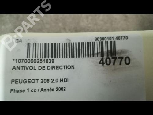 Ignition barrel PEUGEOT 206 Hatchback (2A/C) 2.0 HDI 90 | BP9610009M48 