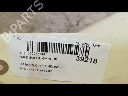 Used Left sun visor CITROËN C4 I (LC_) 1.6 HDi (90 hp) 23177524