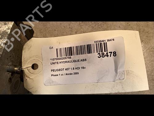 Used ABS pump PEUGEOT 407 (6D_) 1.6 HDi 110 (6D9HZC, 6D9HYC) (109 hp) 9604202