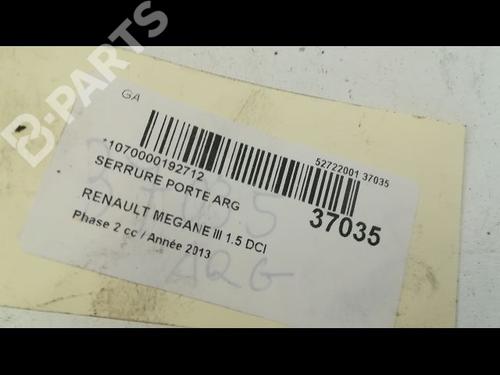 Rear left lock RENAULT MEGANE III Hatchback (BZ0/1_, B3_) 1.5 dCi (BZ0C) | BP9604633C100 