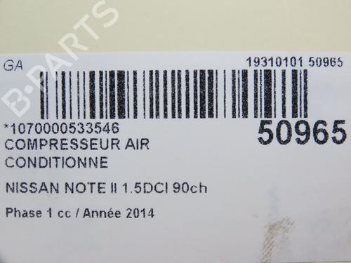 AC compressor NISSAN NOTE (E12) 1.5 dCi | BP23098636M34 