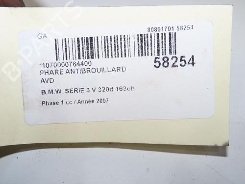Used Right front fog light Right front fog light BMW 3 (E90) 320 d (177 hp) 39938116 39938116