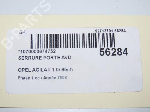 Front right lock OPEL AGILA B (H08) 1.0 (F68) | BP32277472C97