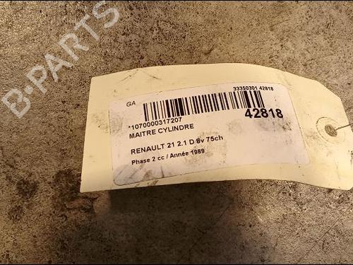Used Brake master cylinder RENAULT 21 (B48_) 2.1 D (B48V/B48O) (72 hp) 9618030
