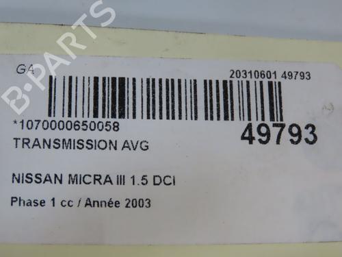 Left front driveshaft NISSAN MICRA III (K12) 1.5 dCi | BP29415133M38 