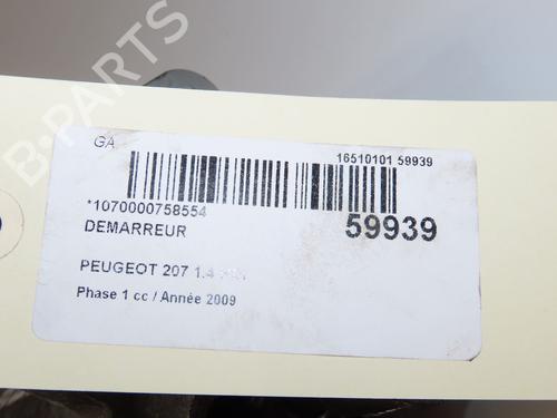 Startmotor Startmotor PEUGEOT 207 (WA_, WC_) 1.4 HDi (68 hp) 37455453 37455453