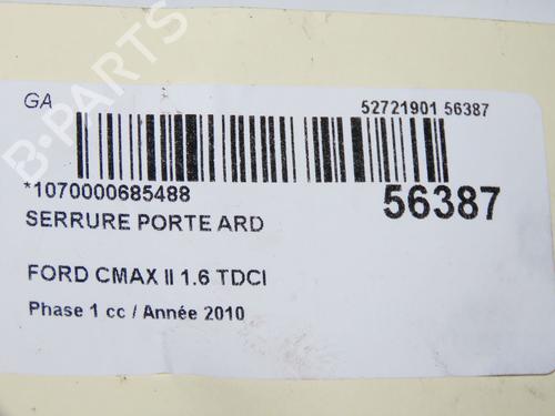 Used Rear right lock FORD C-MAX II (DXA/CB7, DXA/CEU) 1.6 TDCi (115 hp) 31372114