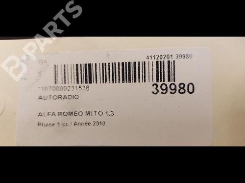 Radio ALFA ROMEO MITO (955_) 1.3 MultiJet (955AXP1A, 955AYC1A) | BP9607797E6 
