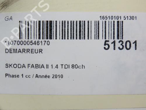 Starter SKODA FABIA II (542) 1.4 TDI | BP33059322M8  - Image 7
