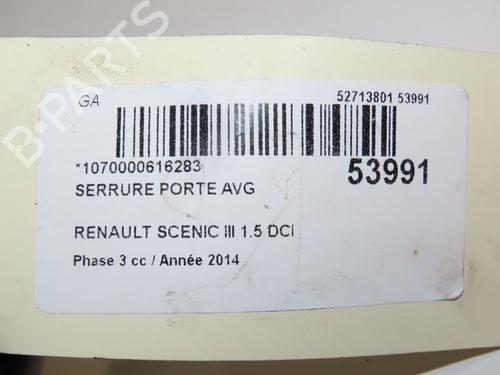 Used Front left lock RENAULT SCÉNIC III (JZ0/1_) 1.5 dCi (110 hp) 29318794