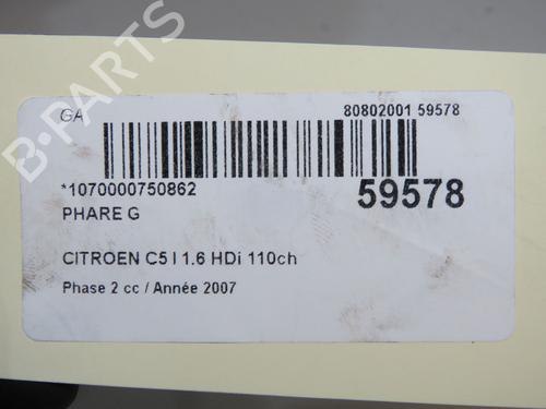 Left headlight CITROËN C5 II (RC_) 1.6 HDi (RC8HZB) | BP37083336C28 - Image 5