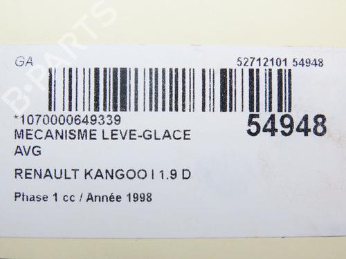 Used Front left window mechanism RENAULT KANGOO Express (FC0/1_) D 65 1.9 (FC0E, FC02, FC0J, FC0N) (64 hp) 29263813