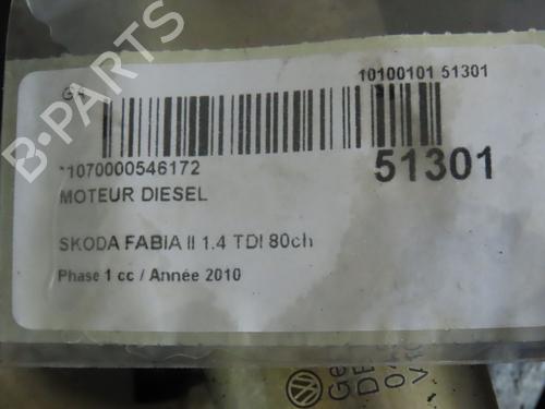 Used Engine Engine SKODA FABIA II (542) 1.4 TDI (80 hp) 28966794 28966794