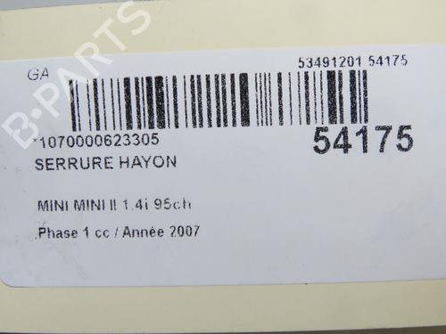 Used Tailgate lock Tailgate lock MINI MINI (R56) One (95 hp) 32872994 32872994