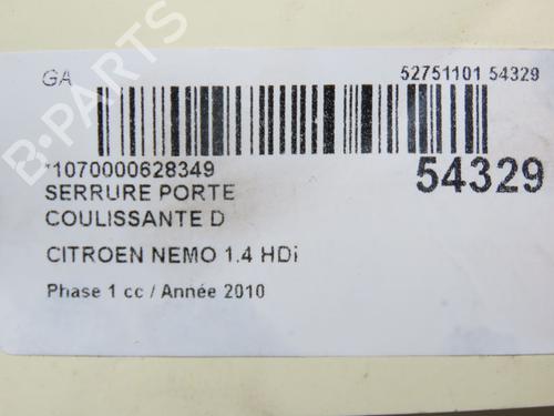 Højre bagtil lås CITROËN NEMO MPV 1.4 HDi | BP30164352C99