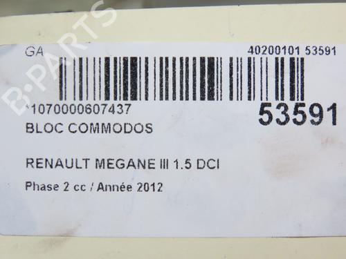 Used Steering column stalk RENAULT MEGANE III Hatchback (BZ0/1_, B3_) 1.5 dCi (BZ09, BZ0D, BZ1W, BZ29, BZ14) (110 hp) 28830272